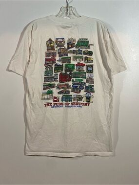 Vintage 1996 The Pubs of Newport Graphic Tee - White
